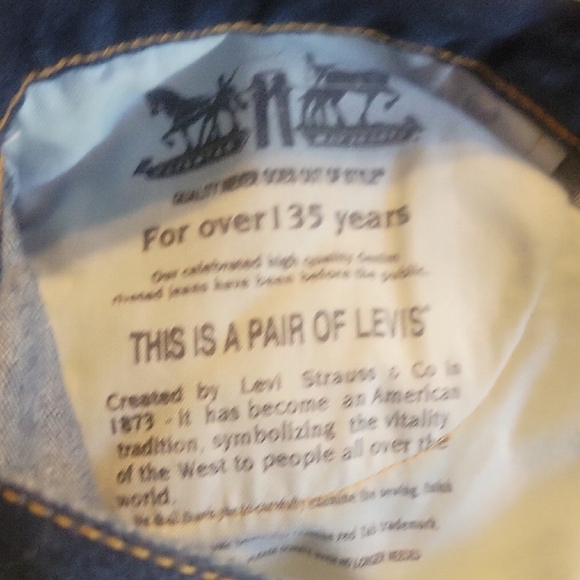 Levi's Mens blue Denim red tag bootcut Jeans sz 34/32 - Picture 6 of 6